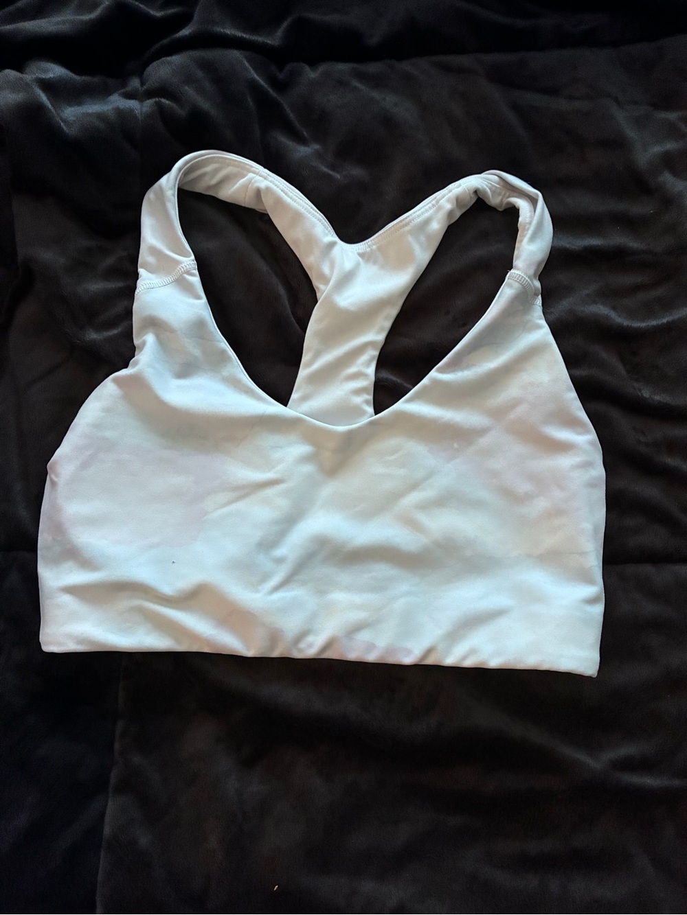 Old Navy Light Blue and Purple Tie Die Racerback Fitness Bra